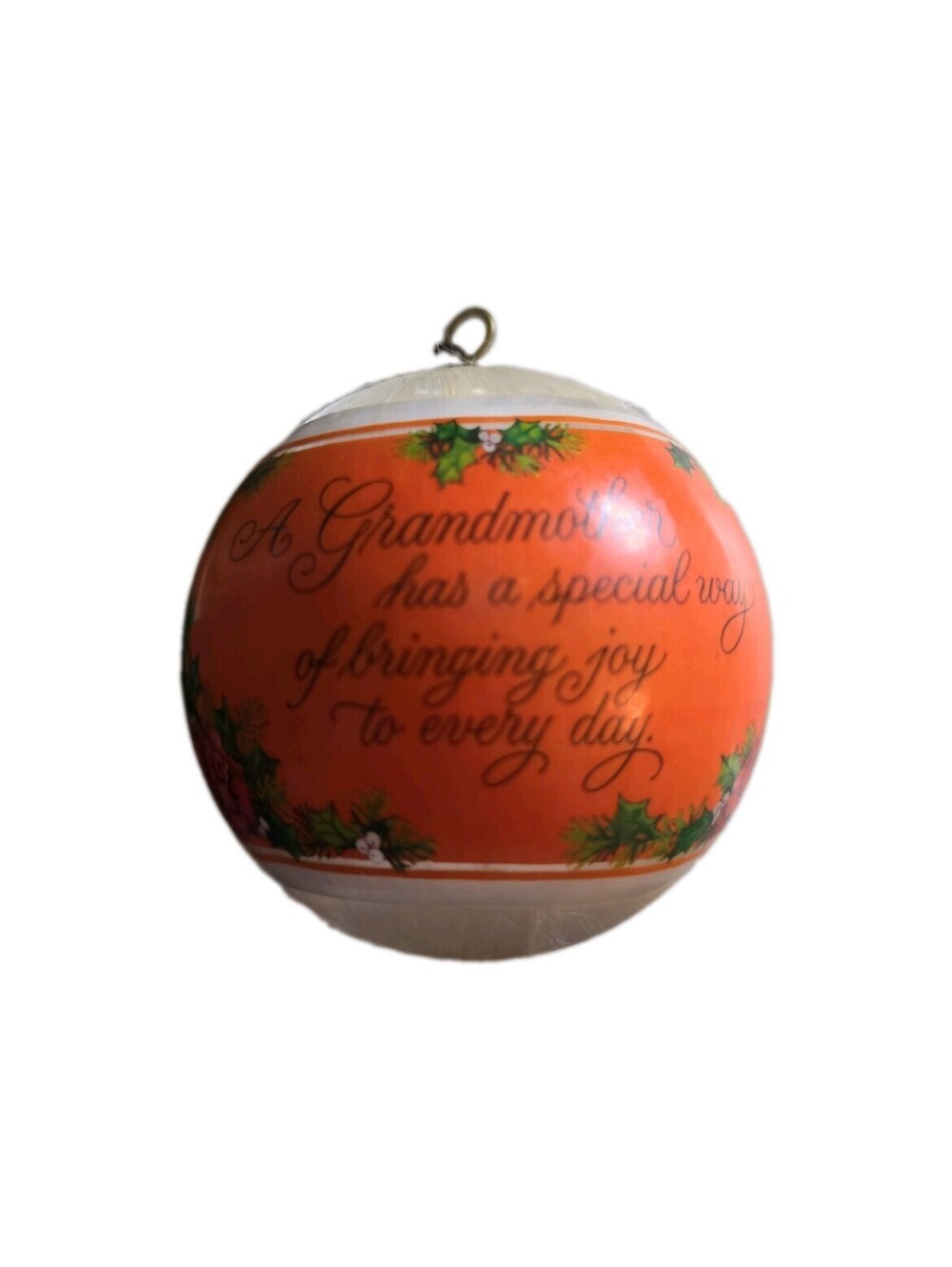 Hallmark 1978 Grandmother Satin Ball Christmas Ornament - Used